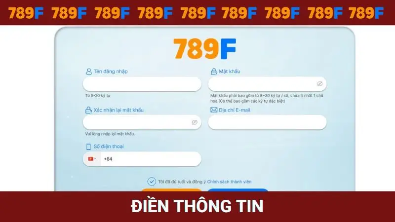 Điền thông tin vào form 789F theo đúng yêu cầu